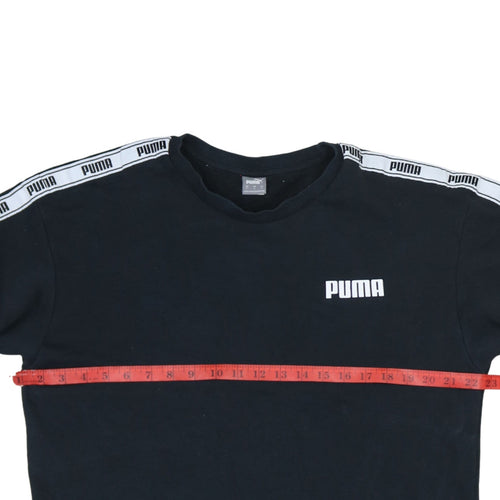 Puma Womens Black Logo Long Sleeve Sweatshirt Size L