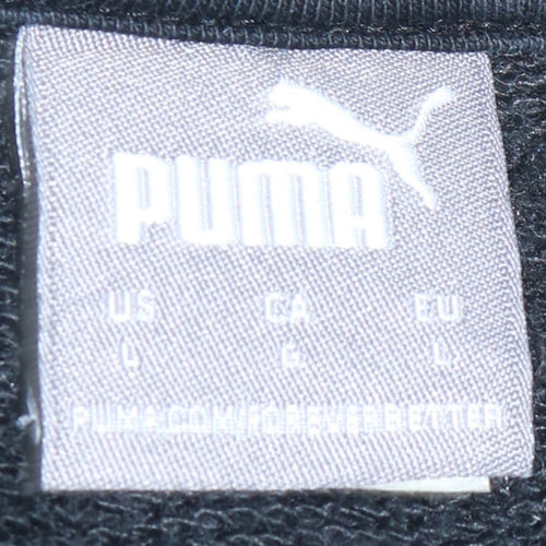 Puma Womens Black Logo Long Sleeve Sweatshirt Size L