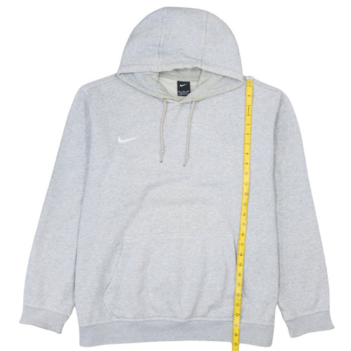 Nike Men’s Grey Pullover Hoodie 2XL Regular Fit Logo Sportswear