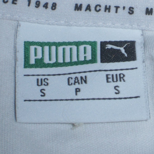 Puma Men’s Grey White Gold Logo Pullover Sweatshirt Size S