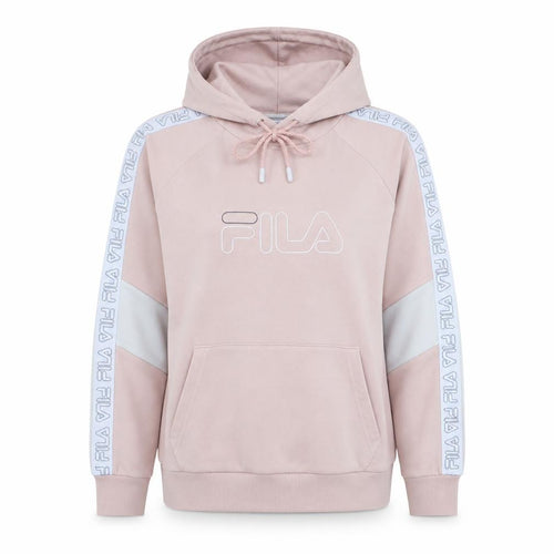 Fila Womens Pink Hoodie Medium Logo Hooded Sweatshirt