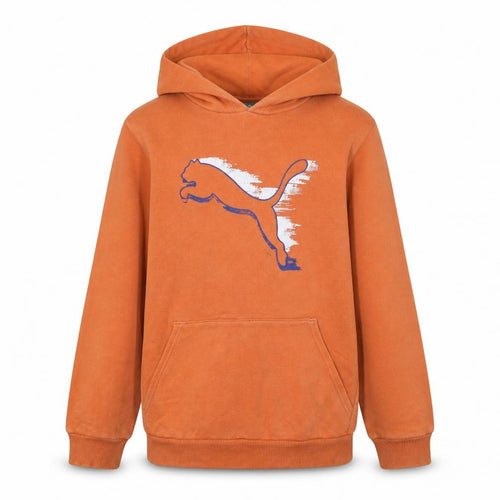 Puma Boys Orange Pullover Hoodie Sweatshirt Size 14 Years Fleece Hooded