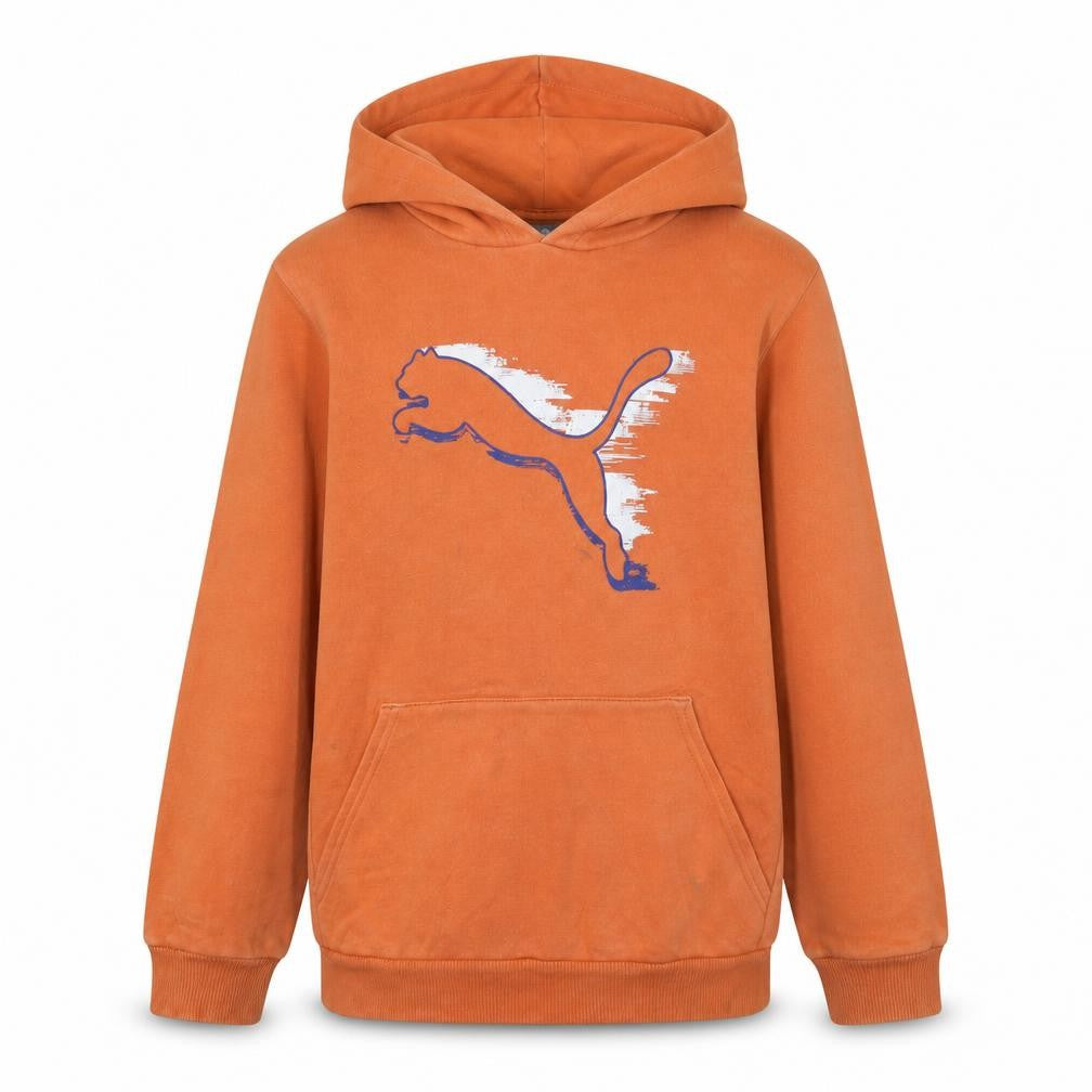Puma Boys Orange Pullover Hoodie Sweatshirt Size 14 Years Fleece Hooded