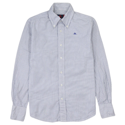 Robe Di Kappa Mens XS Blue Check Button-Up Long Sleeve Shirt