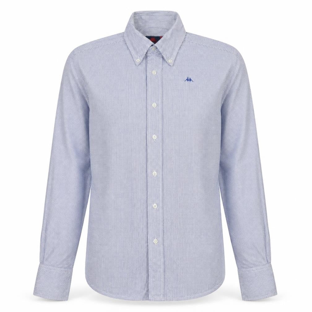 Robe Di Kappa Mens XS Blue Check Button-Up Long Sleeve Shirt