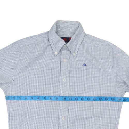 Robe Di Kappa Mens XS Blue Check Button-Up Long Sleeve Shirt