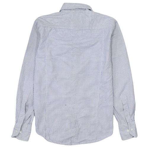Robe Di Kappa Mens XS Blue Check Button-Up Long Sleeve Shirt