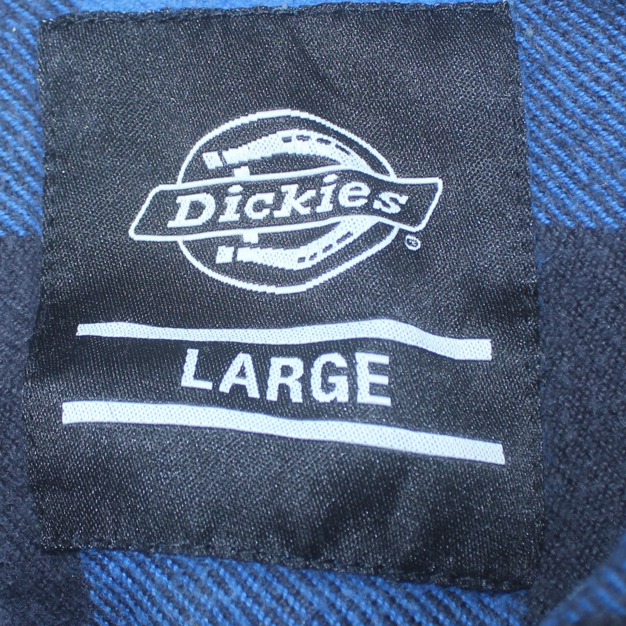 Dickies Men’s Blue Check Flannel Shirt Large Regular Fit