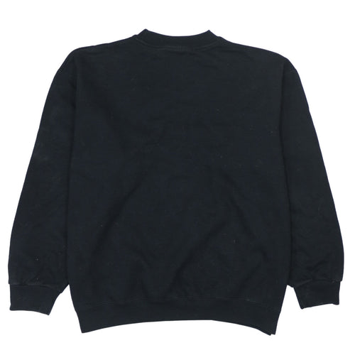 Hanes USA Men’s Black XL Crew Neck Pullover Sweatshirt Embroidered