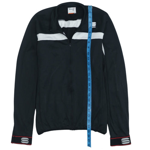 Sportful Men’s Black XL Cycling Track Jacket Full Zip Polyester