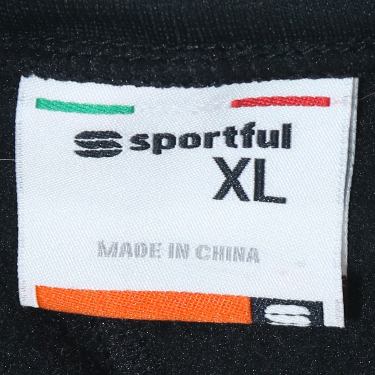 Sportful Men’s Black XL Cycling Track Jacket Full Zip Polyester