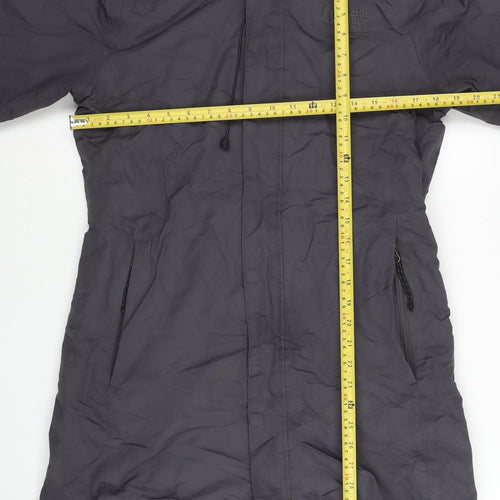 North Ridge Womens Grey Size 8 Long Hooded Down Puffer Coat