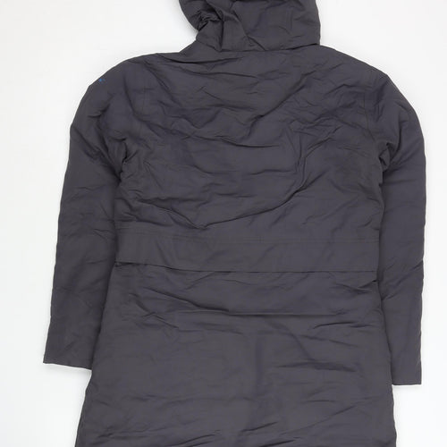 North Ridge Womens Grey Size 8 Long Hooded Down Puffer Coat
