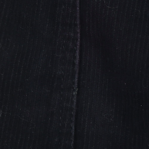 New Look Women Black Corduroy Jacket S Collared Lined Casual