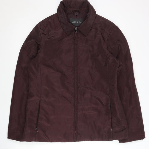 Alex & Co. Womens Brown Polyester Short Jacket Size 10