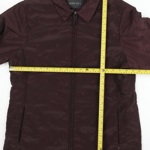 Alex & Co. Womens Brown Polyester Short Jacket Size 10
