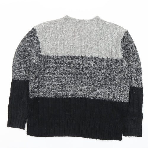 Marks and Spencer Womens Grey Pullover Jumper S Wool Blend Knit