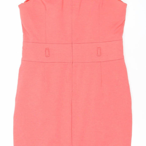 Next Women’s Pink Size 10 Sheath Knee Length V-Neck Dress
