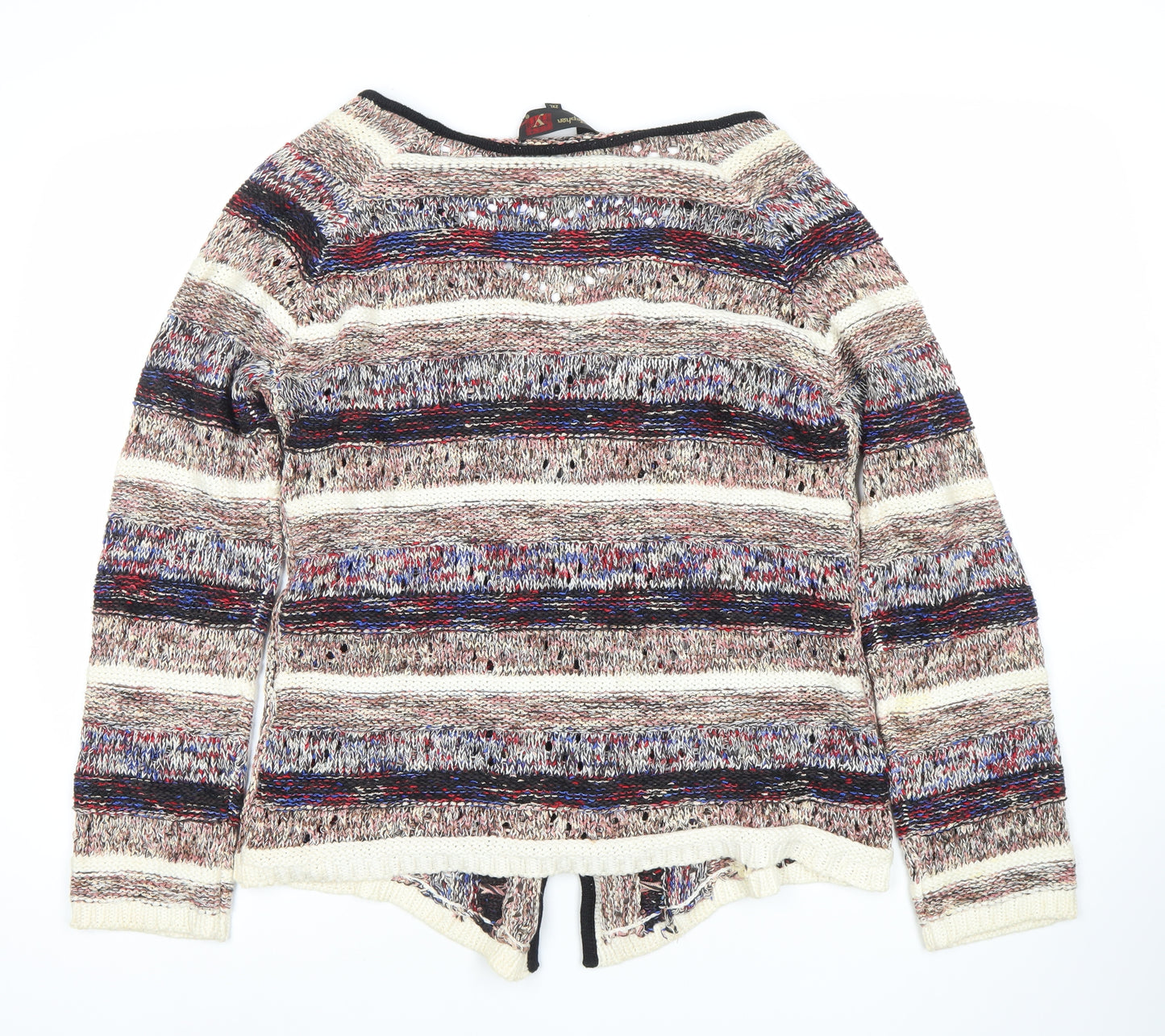Stephen Womens Multicoloured 2XL Knit Cardigan Jumper V-Neck Zip
