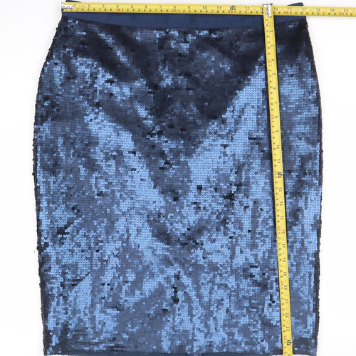 PURE Collection Women Blue Size 16 Sequin Lined Skirt Party Cocktail