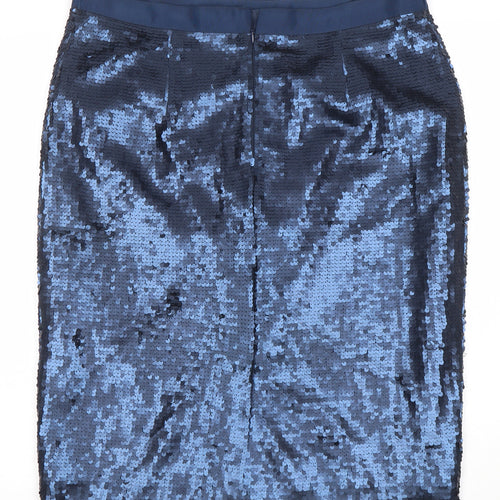 PURE Collection Women Blue Size 16 Sequin Lined Skirt Party Cocktail