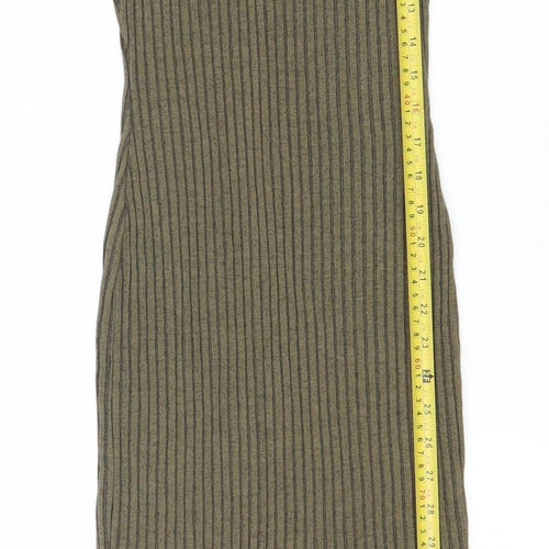 River Island Womens Green Size 8 Sleeveless Bodycon Midi Dress