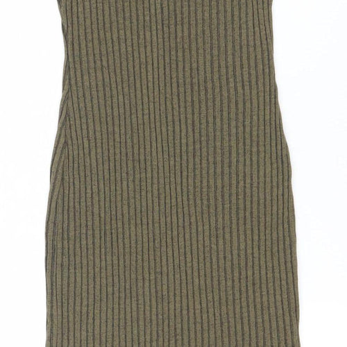 River Island Womens Green Size 8 Sleeveless Bodycon Midi Dress