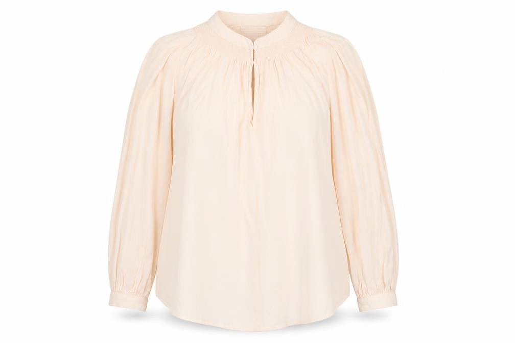 Monsoon Women’s Beige Long Sleeve Tunic Blouse Size 12 Viscose
