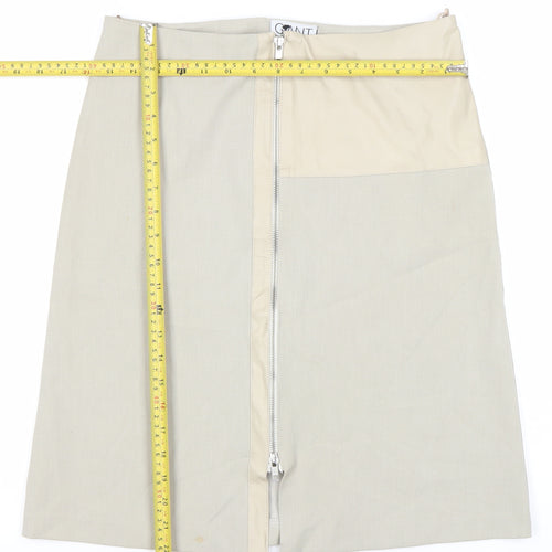 GIANT Womens Beige Pencil Skirt M Knee Length Workwear Zip