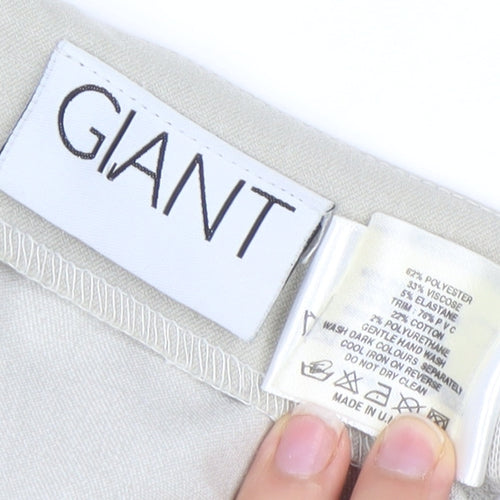 GIANT Womens Beige Pencil Skirt M Knee Length Workwear Zip