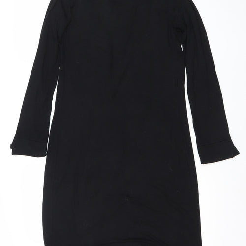 Boden Womens Black Size 10 Wrap Dress Long Sleeve Viscose Blend