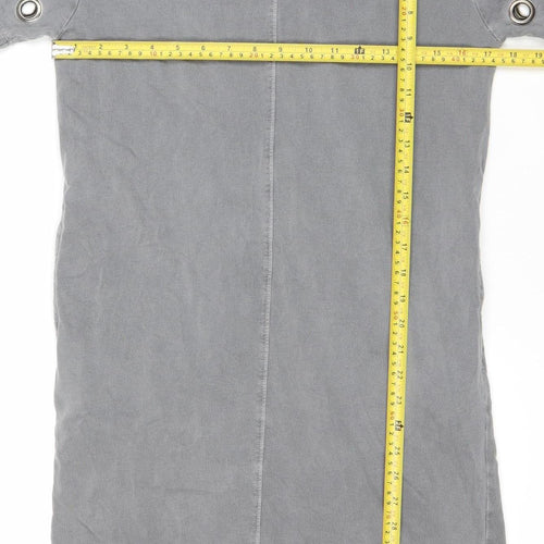 Label Lab Women’s Grey Size 8 Studded T-Shirt Dress Short Sleeve