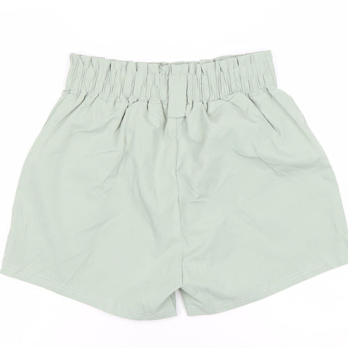 QED London Women’s Green Paperbag Shorts Size M High Waist