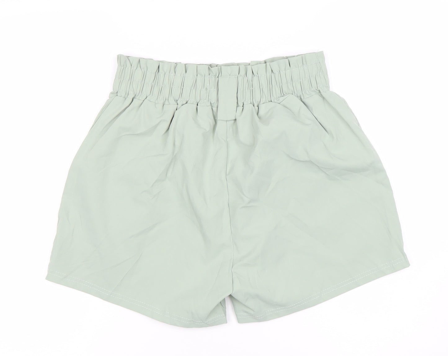 QED London Women’s Green Paperbag Shorts Size M High Waist