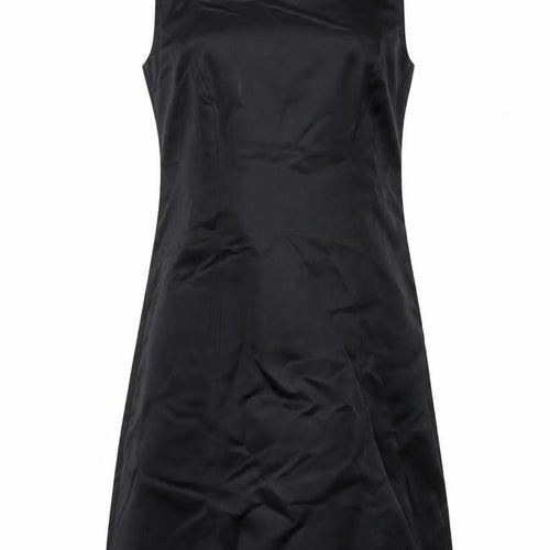 D'Arc Paris Womens Black Shift Dress Size 12 Knee Length Sleeveless