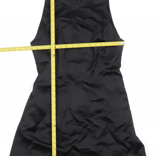 D'Arc Paris Womens Black Shift Dress Size 12 Knee Length Sleeveless