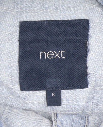 Next Women’s Blue Chambray Shirt Dress Size 6 Long Sleeve Casual