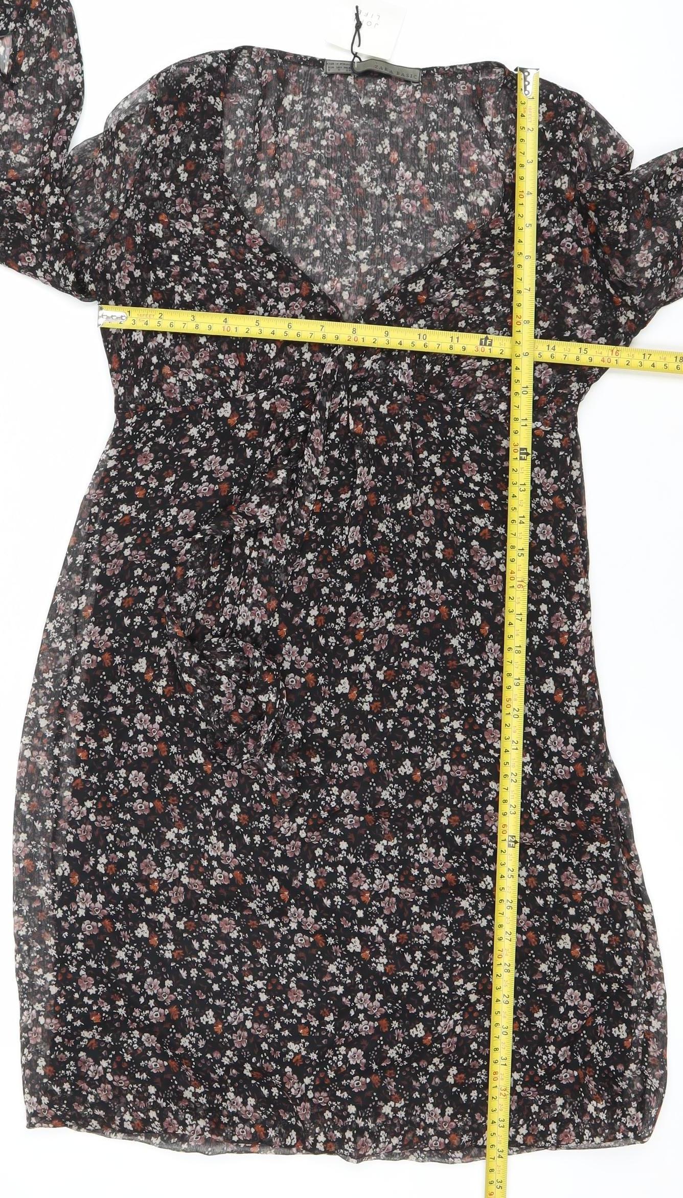 Zara Basic Women’s Multicoloured Floral Shift Dress Size S