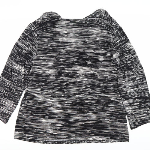 Episode Women’s Black XL Cowl Neck 3/4 Sleeve Blouse