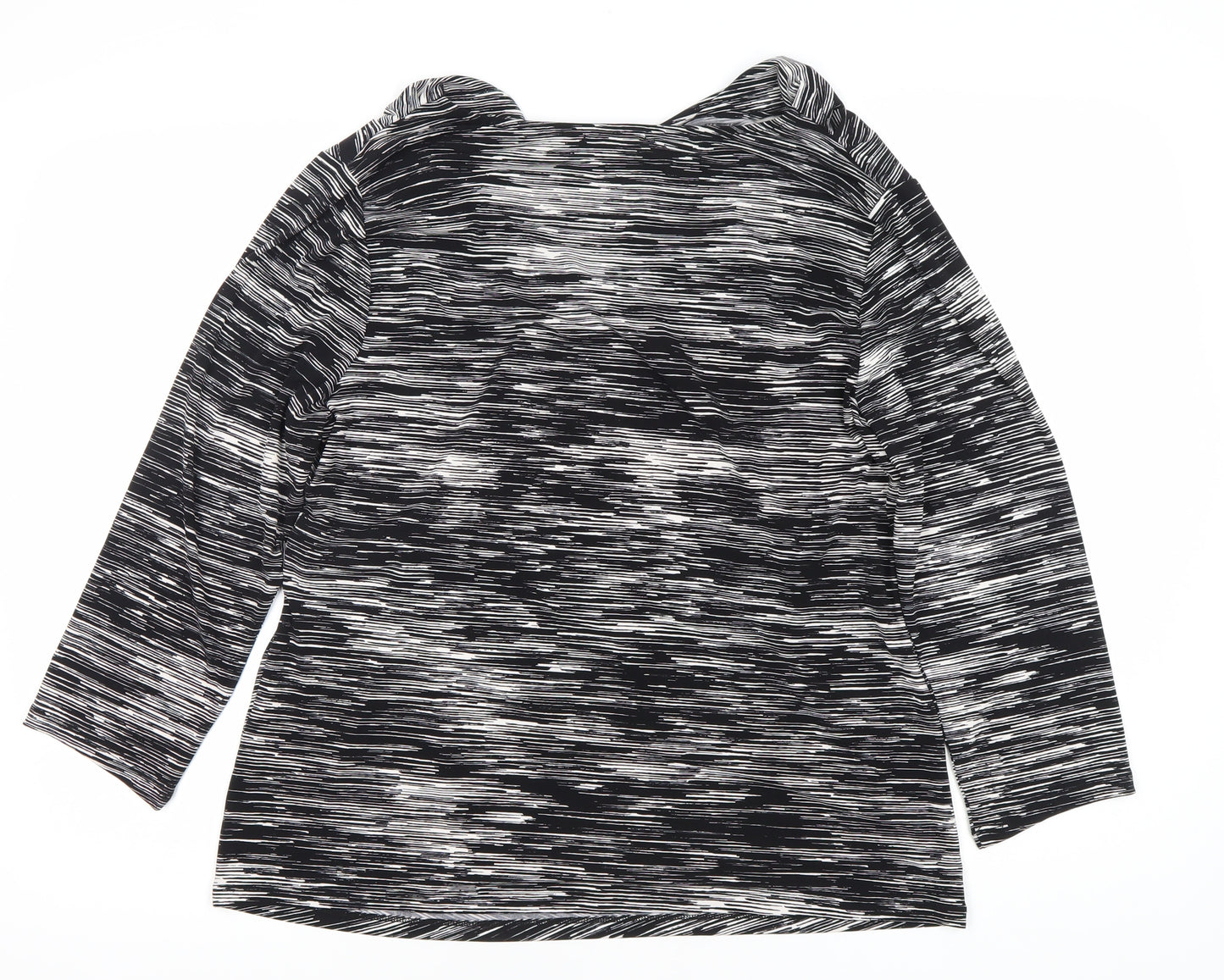 Episode Women’s Black XL Cowl Neck 3/4 Sleeve Blouse