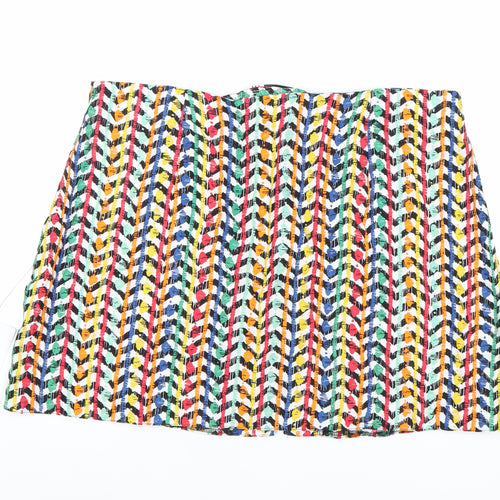 ASOS Women’s Multicoloured Viscose Button Skirt Size 18 Knee Length
