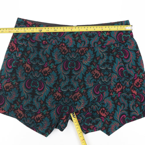 Urmoda Womens Multicoloured Jacquard Shorts Size M Regular Fit