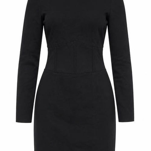 Zara Women’s Black Bodycon Short Dress Size 8 Long Sleeve Partywear