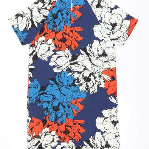 Damart Womens Multicoloured Floral Shift Dress Size 12 Knee Length