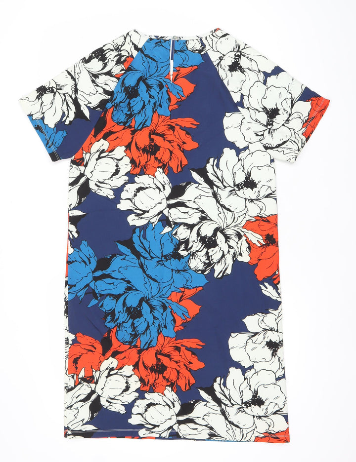 Damart Womens Multicoloured Floral Shift Dress Size 12 Knee Length