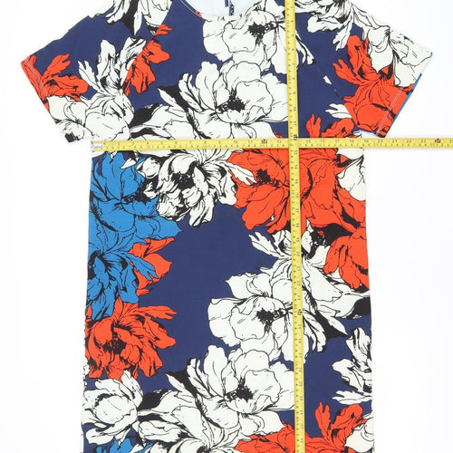 Damart Womens Multicoloured Floral Shift Dress Size 12 Knee Length