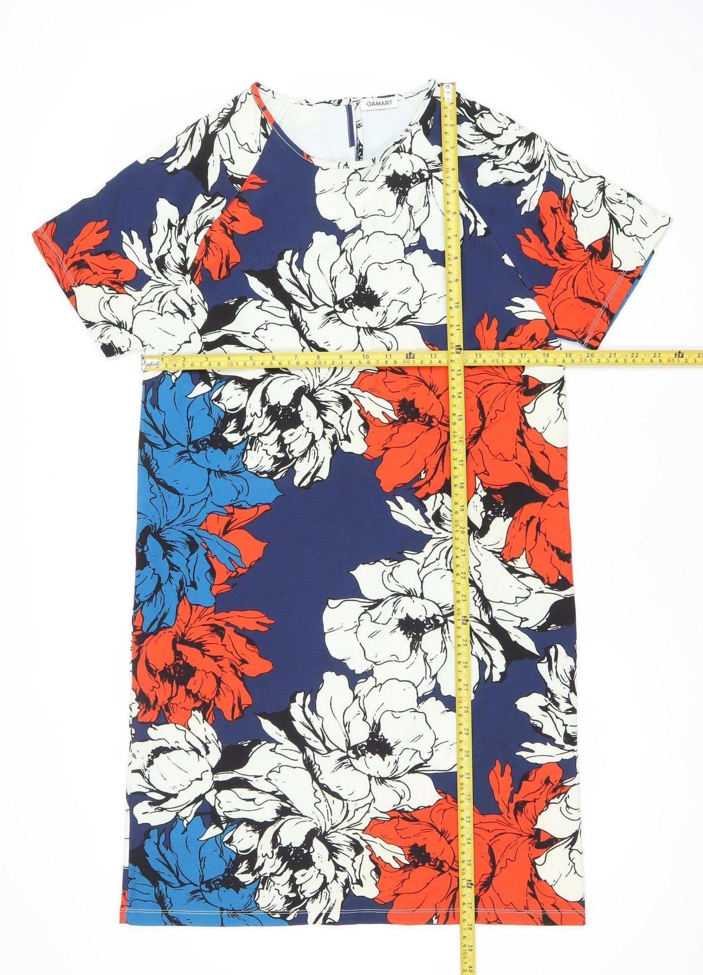 Damart Womens Multicoloured Floral Shift Dress Size 12 Knee Length