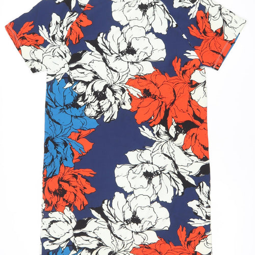 Damart Womens Multicoloured Floral Shift Dress Size 12 Knee Length