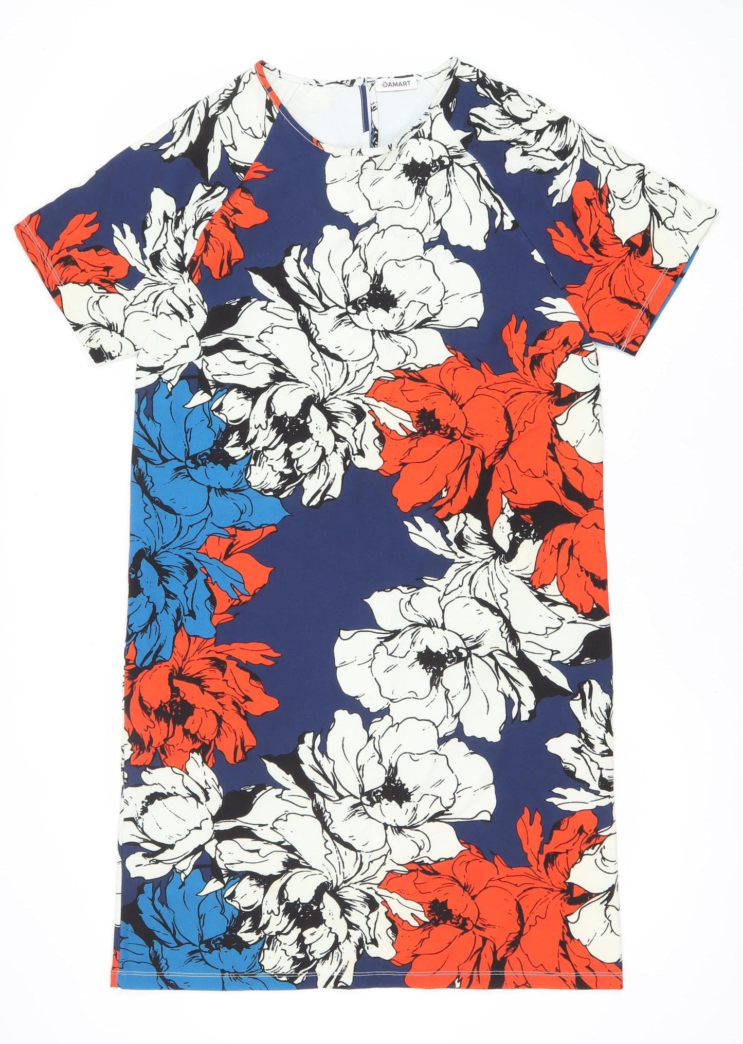 Damart Womens Multicoloured Floral Shift Dress Size 12 Knee Length