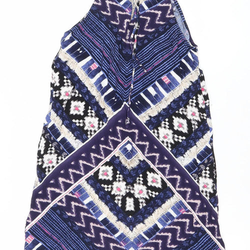 Warehouse Women’s Multicoloured Geometric Mini Halter Shift Dress Size 6